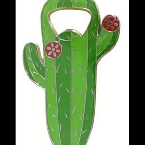 NEW Pop Art Green & Pink Cactus Metal Bottle Beer Opener